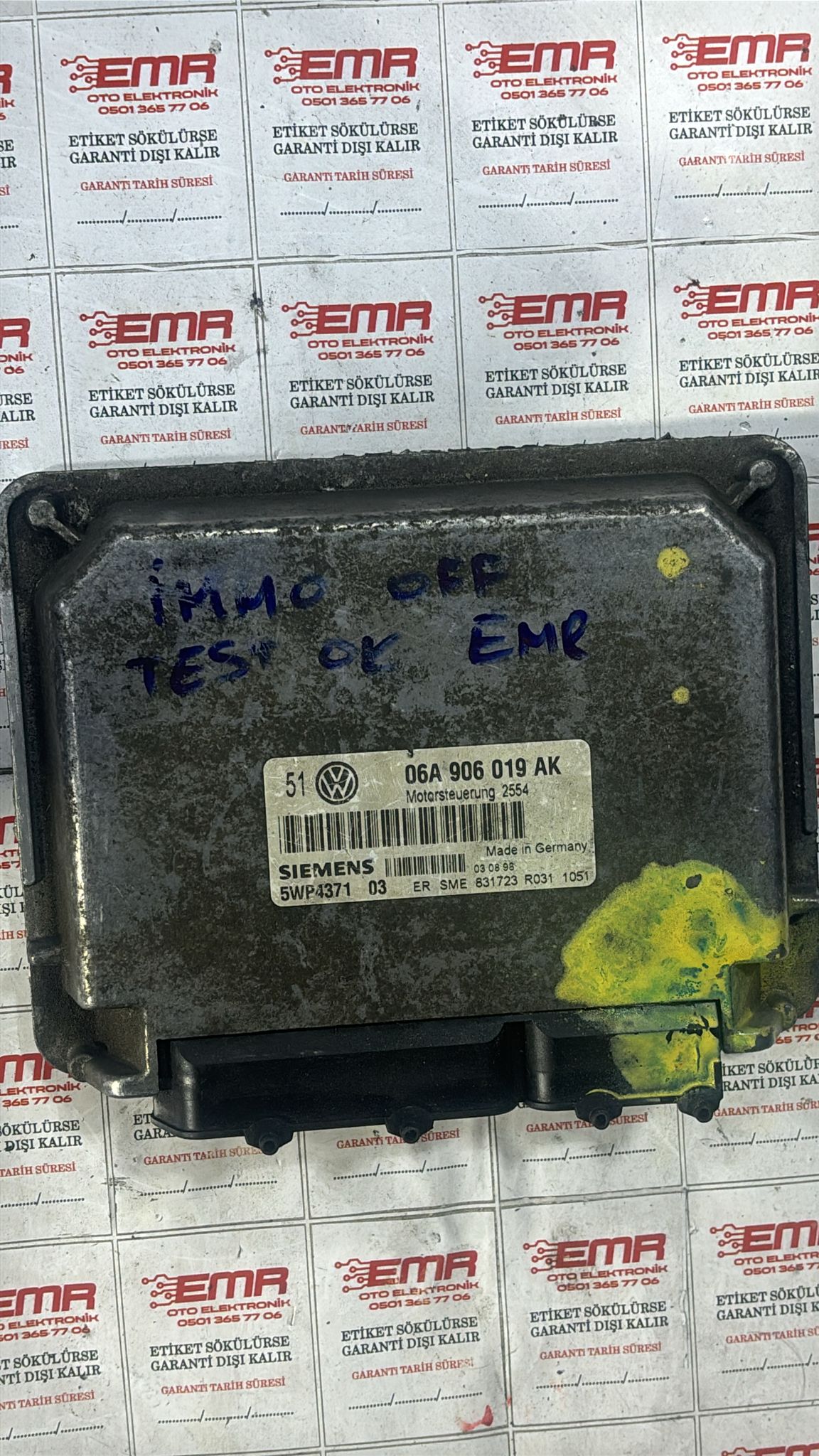 VOLKSWAGEN BORA GOLF 1.6 AKL MOTOR BEYNİ 06A 906 019 AK